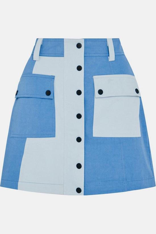 Warehouse Colour Block Utility Mini Skirt 4