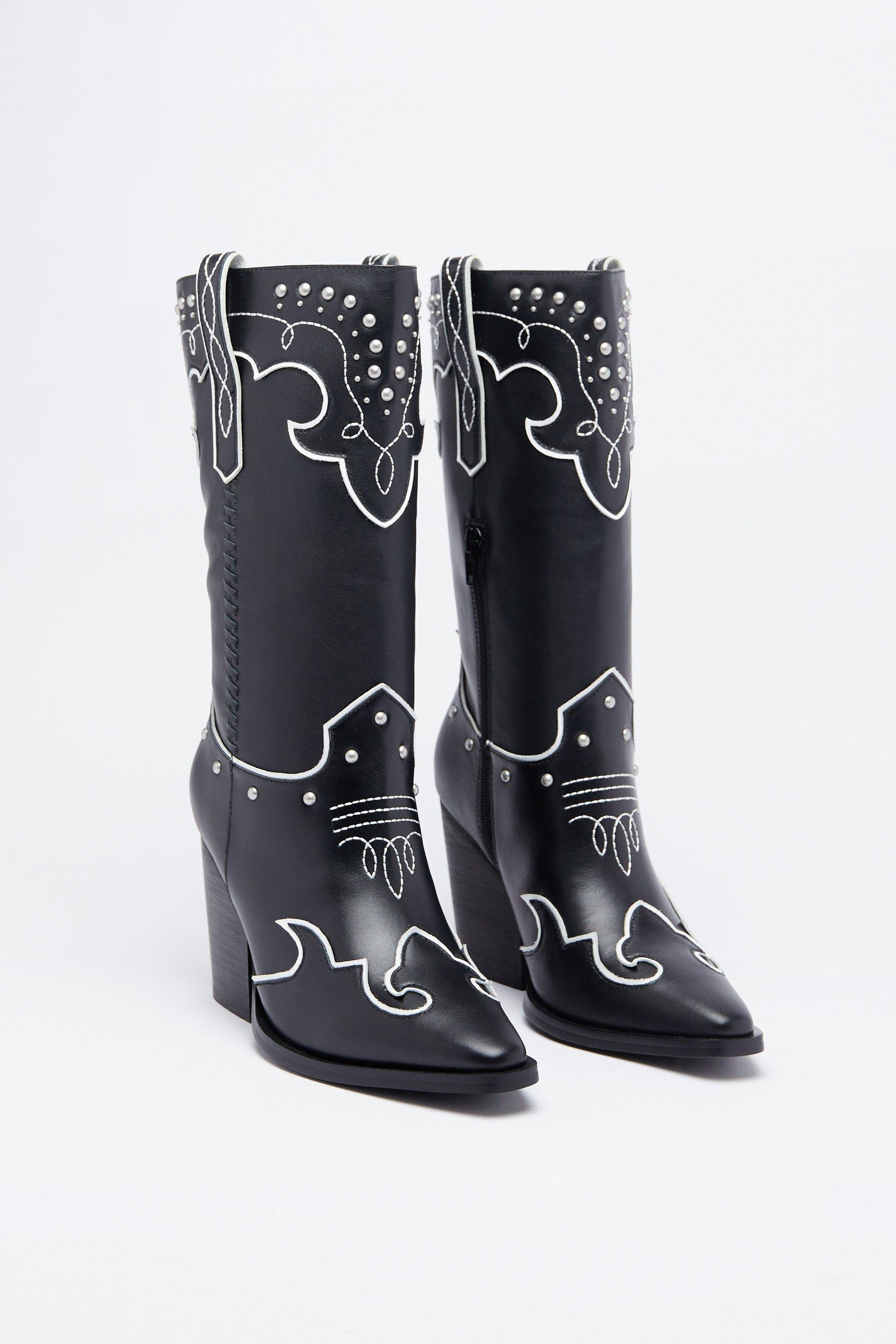 Studded on sale western boots