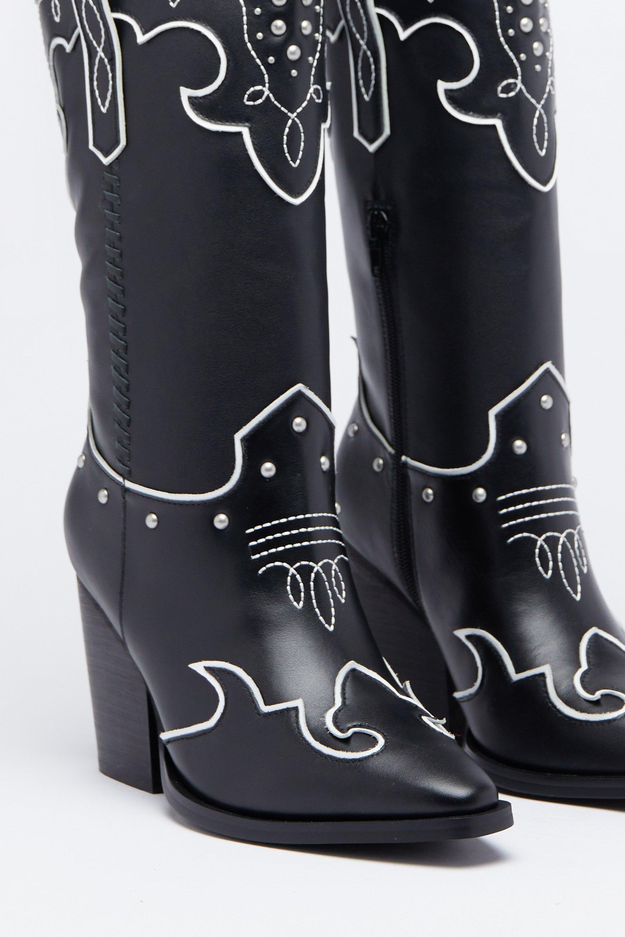 Studded cowboy outlet boots