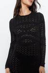 Warehouse Long Sleeve Open Back Crochet Maxi Dress thumbnail 5