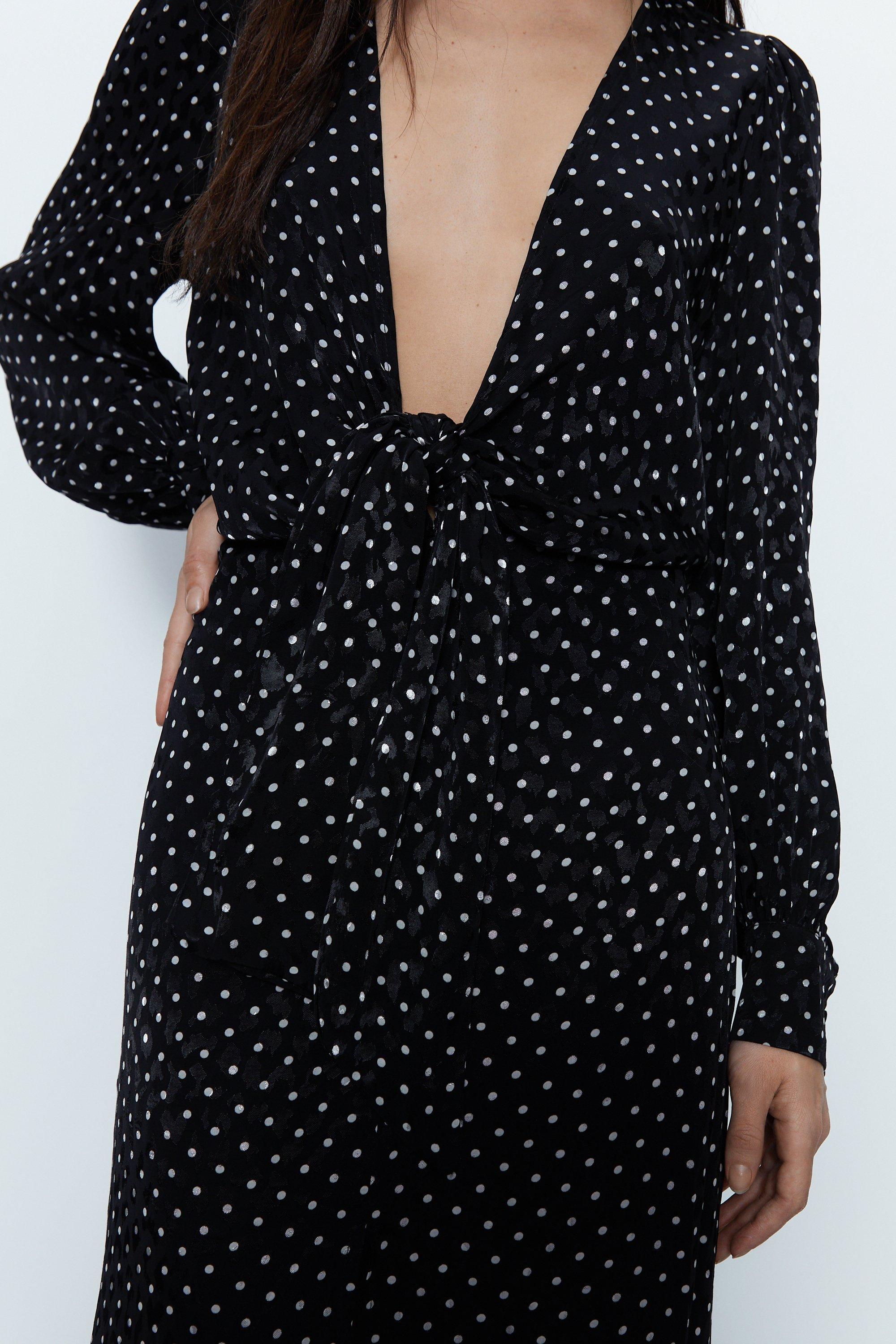 Warehouse polka dot wrap cheap dress