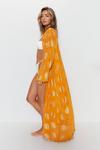 Warehouse Viscose Georgette Glitter Flower Beaded Maxi Cover Up Kimono thumbnail 3