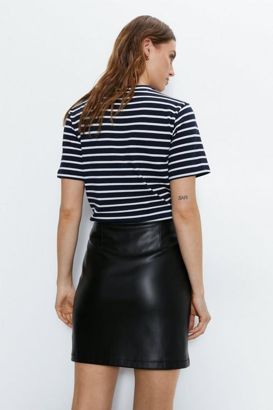 Warehouse Premium Faux Leather Mini Skirt 3