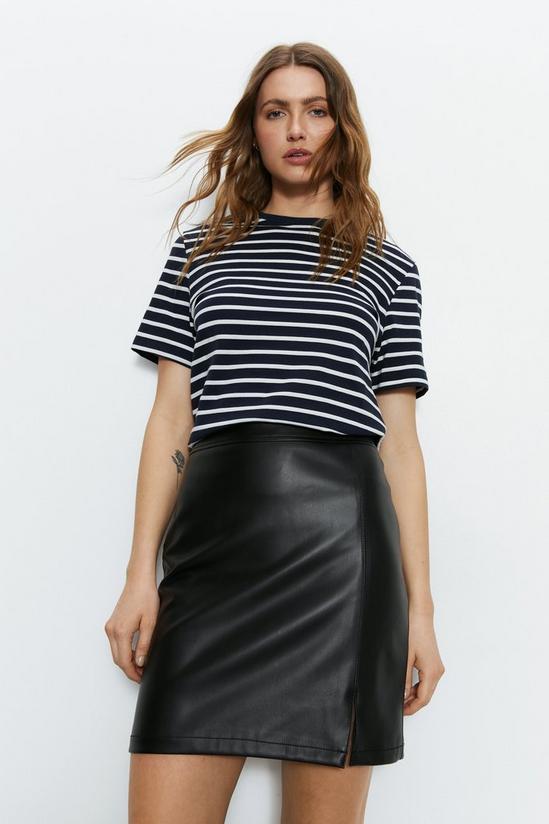Warehouse Premium Faux Leather Mini Skirt 4