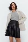 Warehouse Premium Faux Leather Pleated Skirt thumbnail 1
