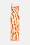 Warehouse Abstract Print Satin Cowl Strappy Jumpsuit thumbnail 4