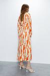 Warehouse Abstract Print Satin Split Column Dress thumbnail 5