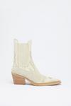 Warehouse Suede Contrast Ankle Western Boot thumbnail 1