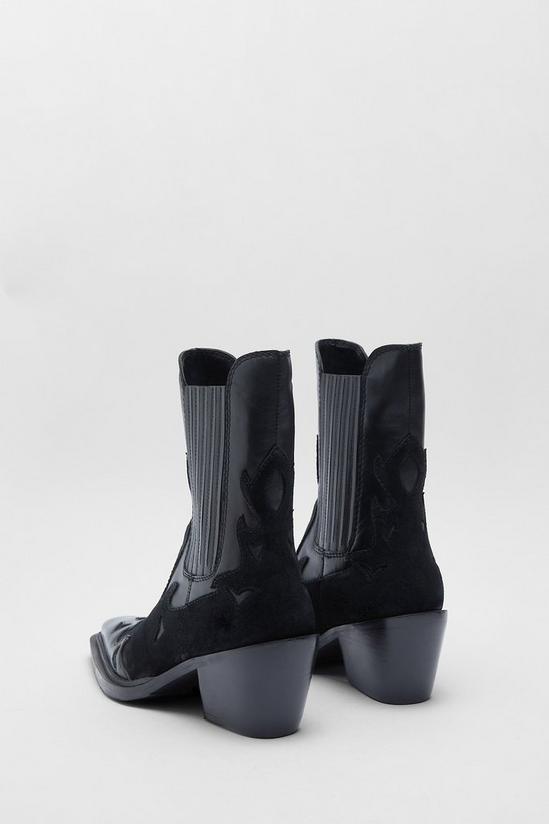 Warehouse Suede Contrast Ankle Western Boot 4