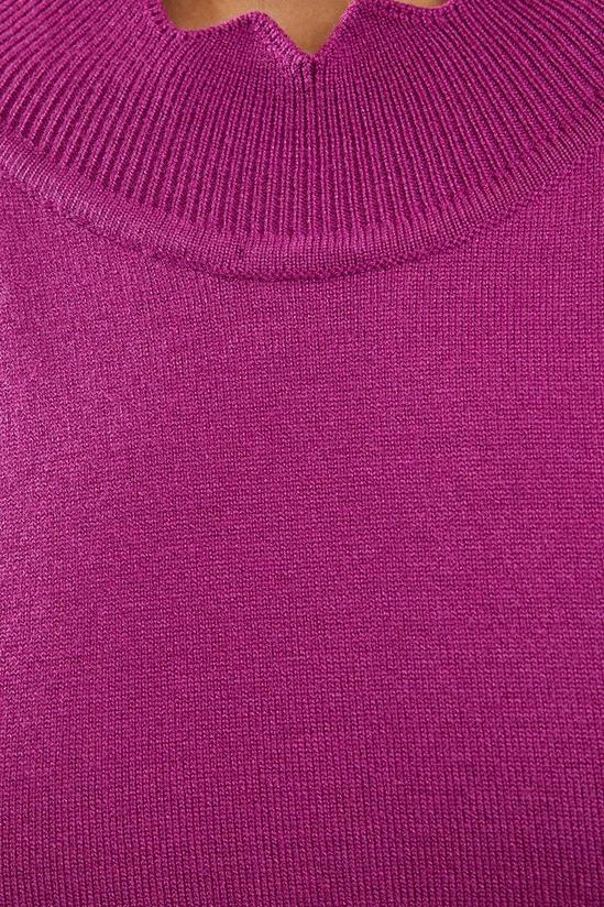 Warehouse Jacquard Fringe Hem Halter Neck Knitted Maxi Dress 4