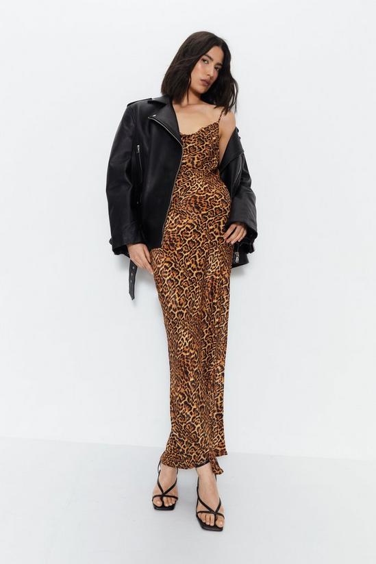 Warehouse Leopard Print Cowl Slip Dress 2