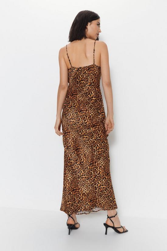 Warehouse Leopard Print Cowl Slip Dress 4