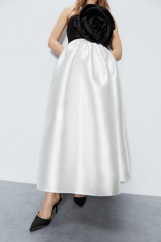 Warehouse Premium Satin Twill Midi Full Skirt 3