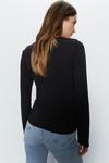 Warehouse Ruched Bodice Detail Long Sleeve Top thumbnail 4