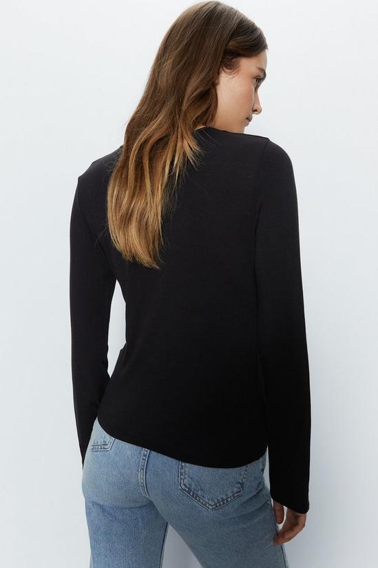 Warehouse Ruched Bodice Detail Long Sleeve Top 4