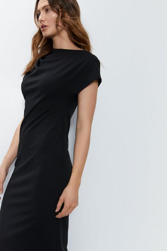 Warehouse Asymmetric Shoulder Midi Dress 3
