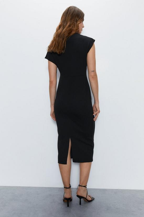 Warehouse Asymmetric Shoulder Midi Dress 4