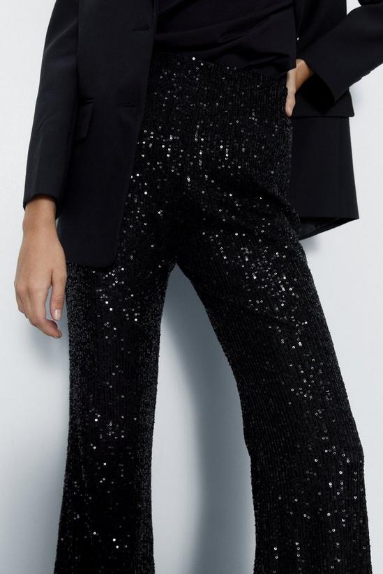 Warehouse Sequin Flared Pants 3