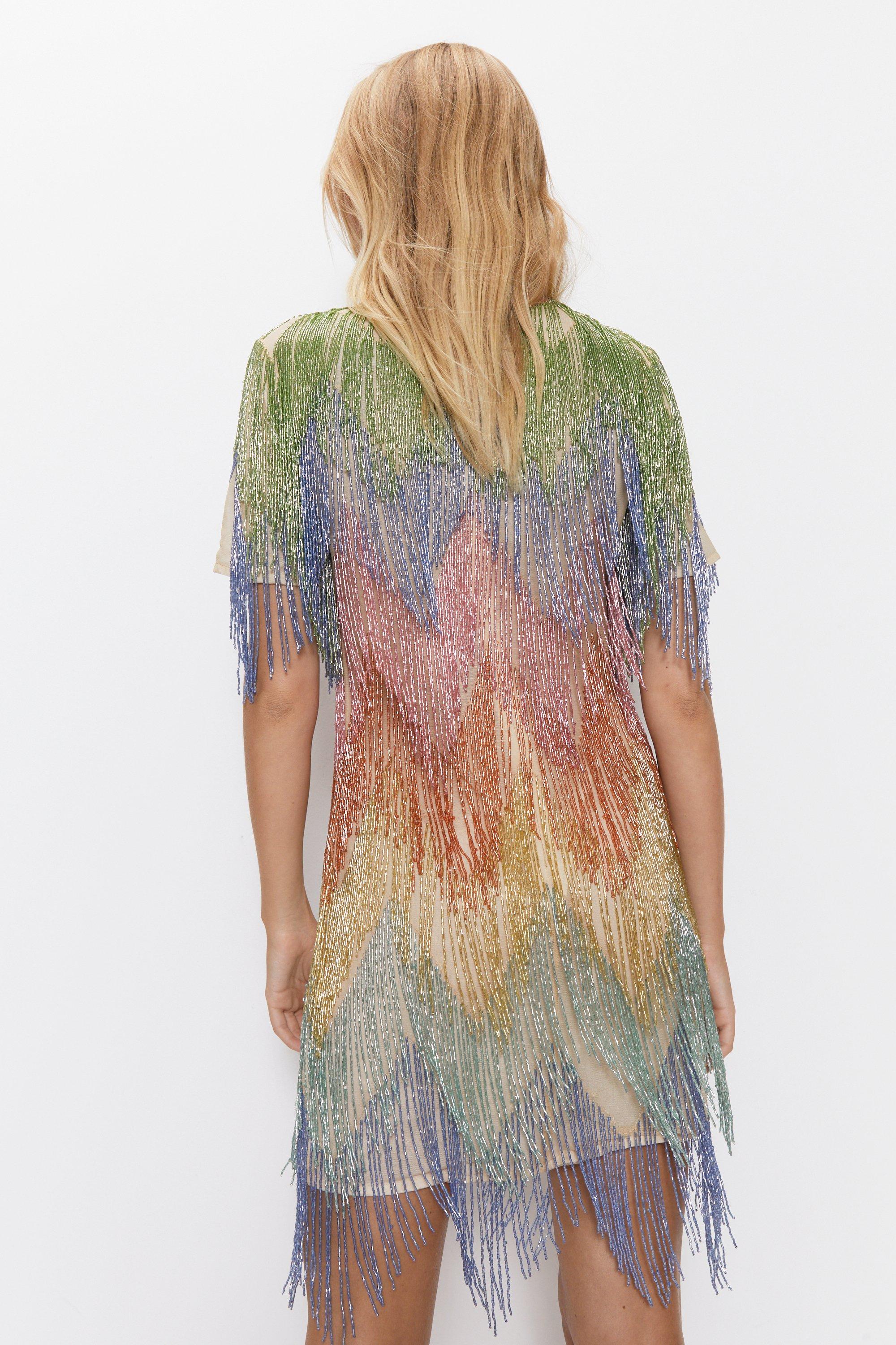 Multicolor 2024 fringe dress