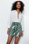 Warehouse Premium Tailored Sequin Mini Skirt thumbnail 3