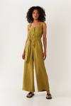 Warehouse Petite Belted Button Through Utility Jumpsuit thumbnail 1