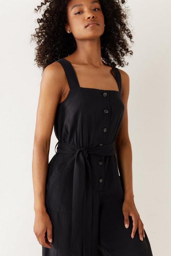 Warehouse Belted Button Through Utility Jumpsuit 2