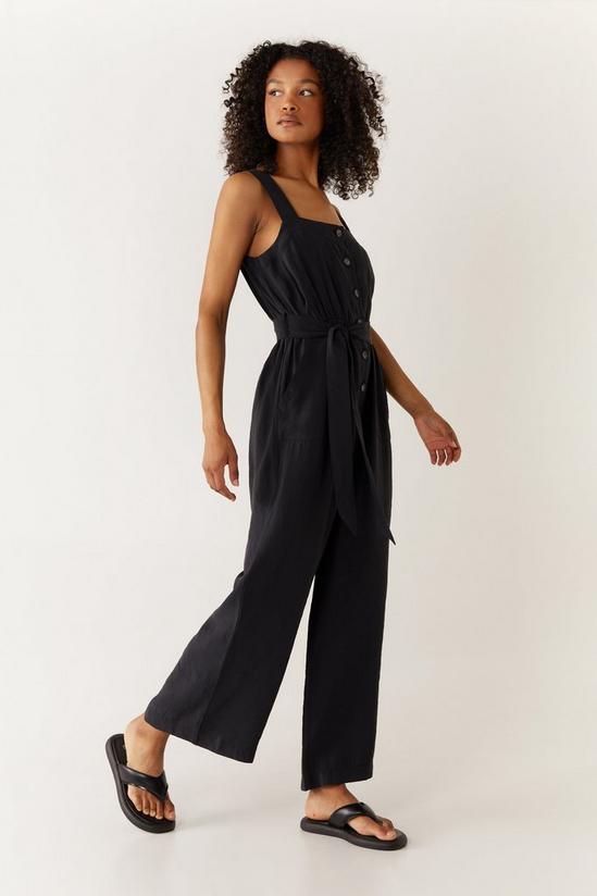 Warehouse Belted Button Through Utility Jumpsuit 3