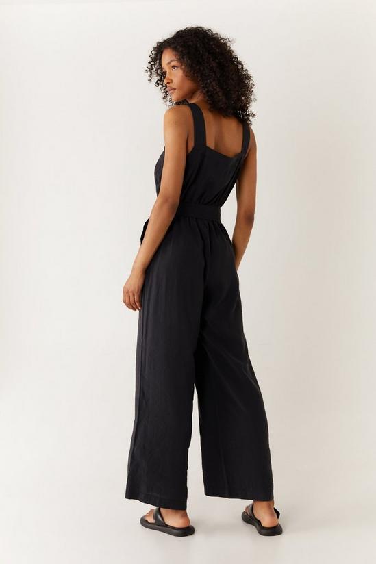 Warehouse Belted Button Through Utility Jumpsuit 4