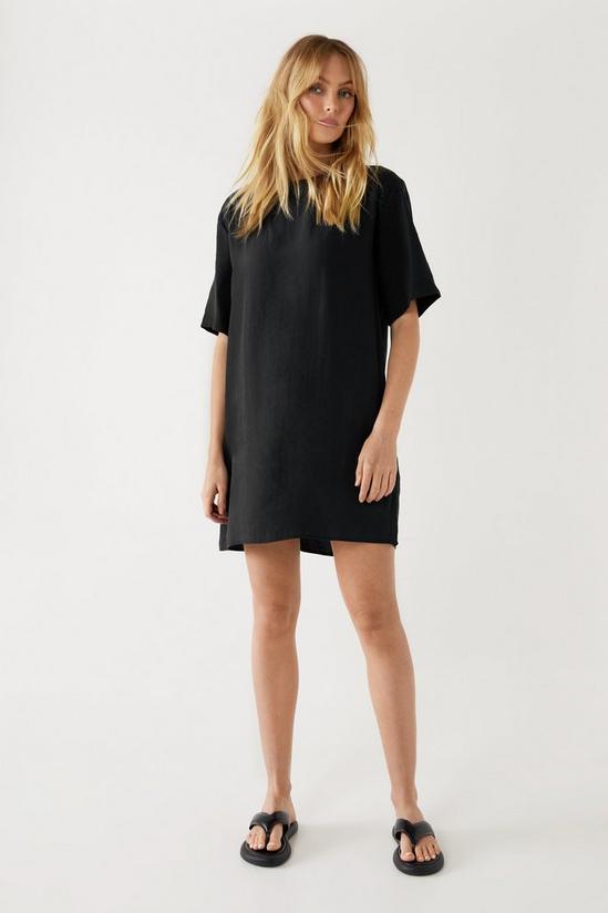 Warehouse Short Sleeve Textured T-shirt Dress 2