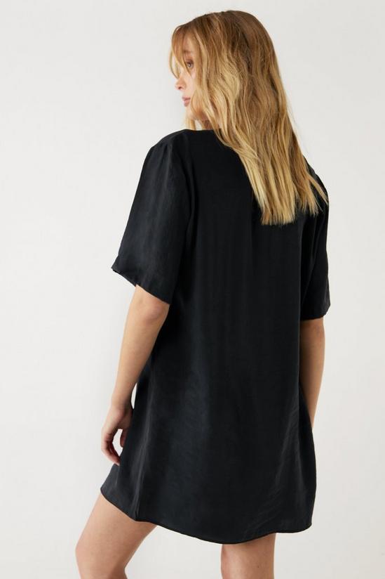 Warehouse Short Sleeve Textured T-shirt Dress 4
