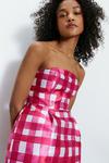 Warehouse Gingham Satin Twill Bustier Mini Dress thumbnail 3