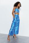Warehouse Gingham Satin Twill Tailored Trousers thumbnail 2