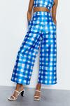 Warehouse Gingham Satin Twill Tailored Trousers thumbnail 3