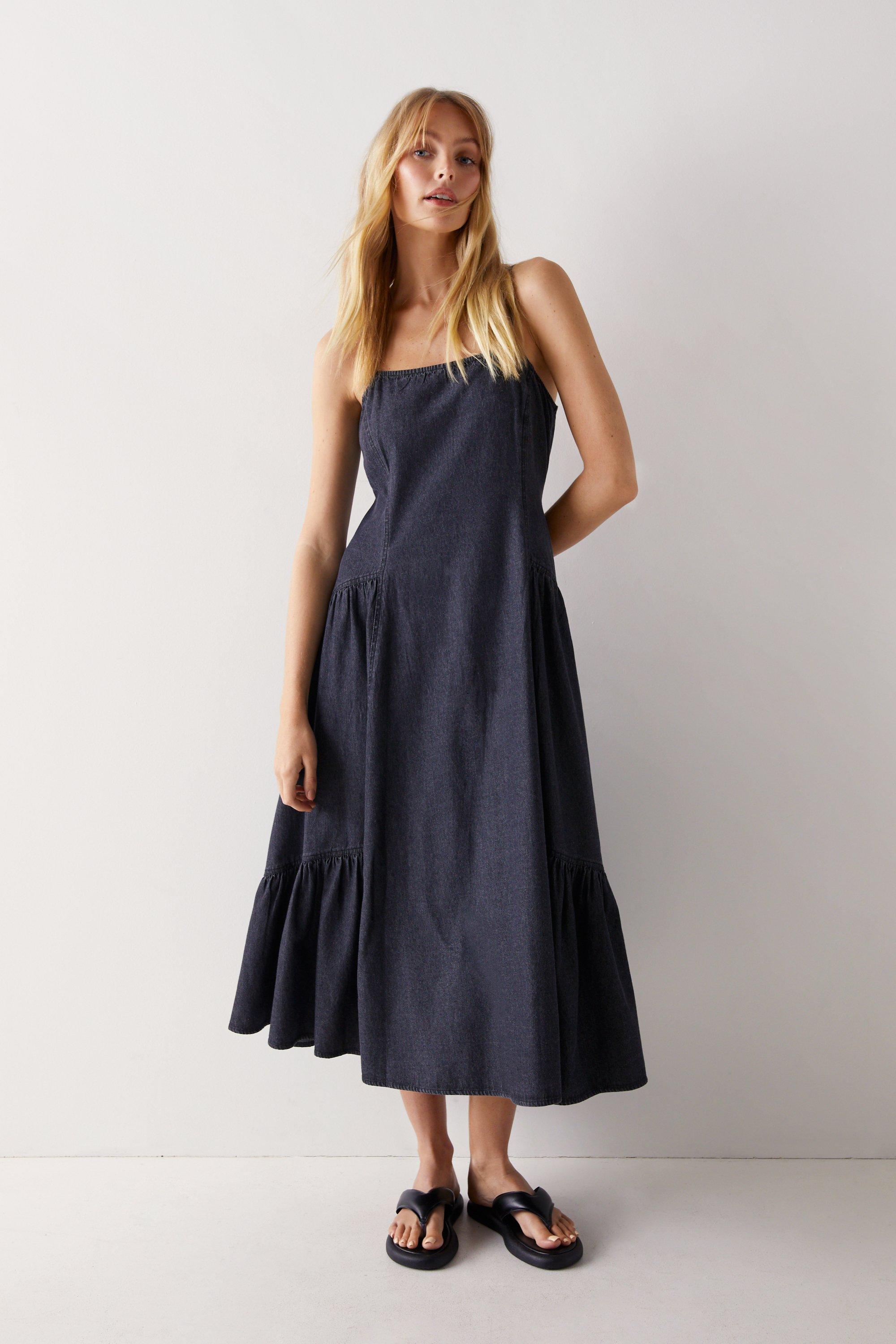 Warehouse maxi shop denim dress