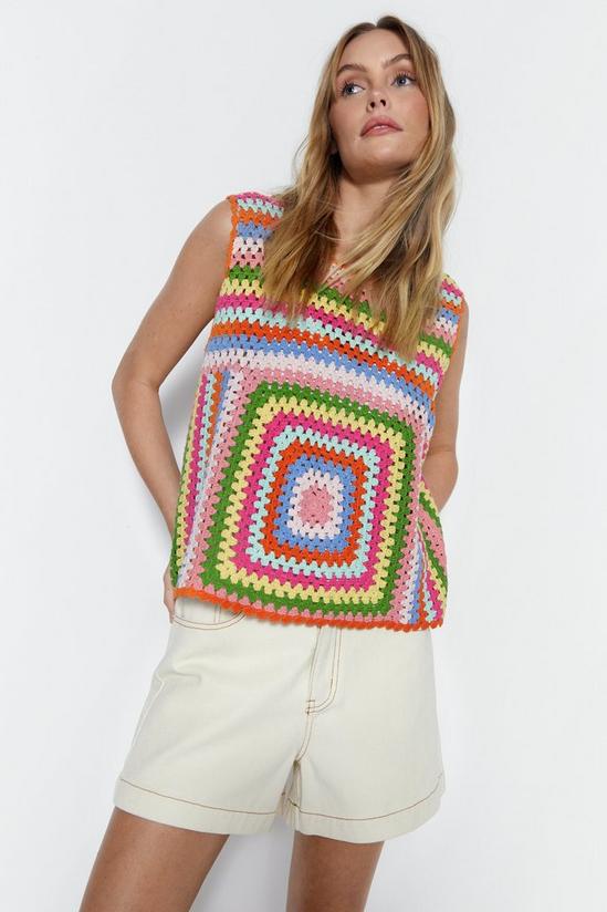 Warehouse Crochet Knitted Top 1