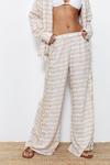Warehouse Viscose Tie Dye Sequin Embroidered Wide Leg Beach Pants thumbnail 3