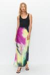 Warehouse Dye Print Premium Satin Bias Maxi Skirt thumbnail 1