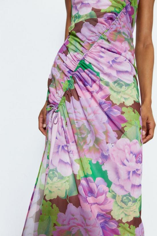 Warehouse Floral Printed Ruched Detail Dress 3
