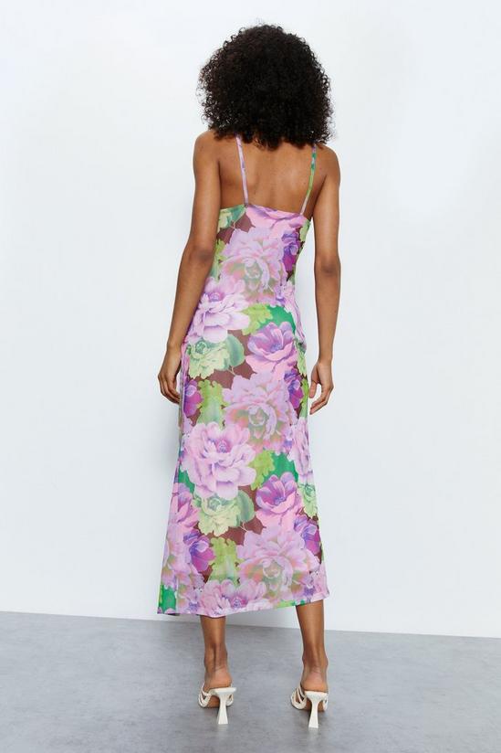 Warehouse Floral Printed Ruched Detail Dress 4
