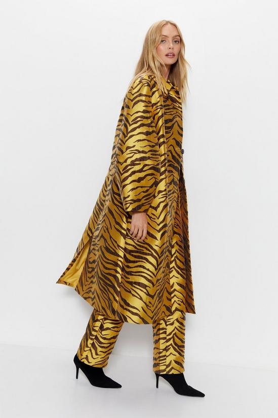 Warehouse Premium Zebra Jacquard Cloque Coat 1