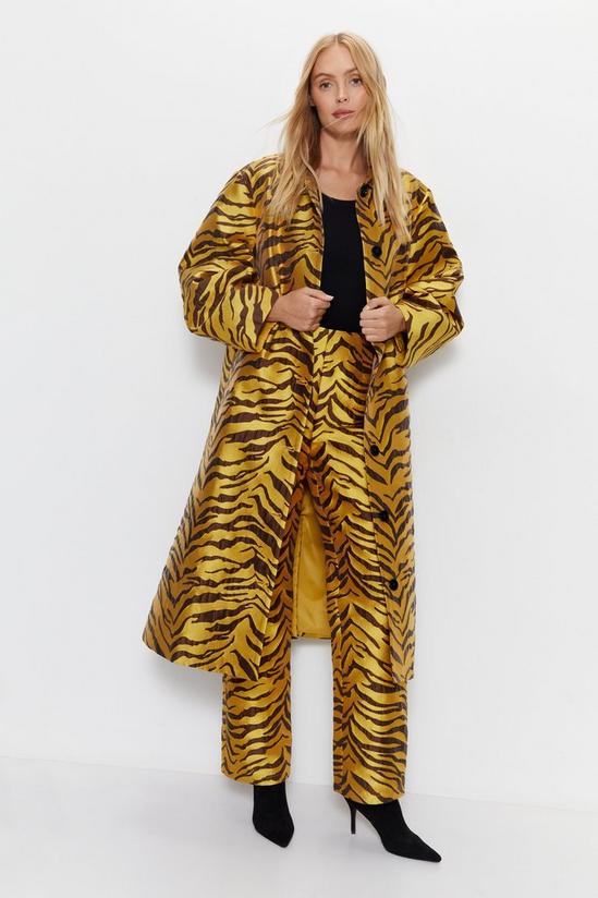 Warehouse Premium Zebra Jacquard Cloque Coat 2