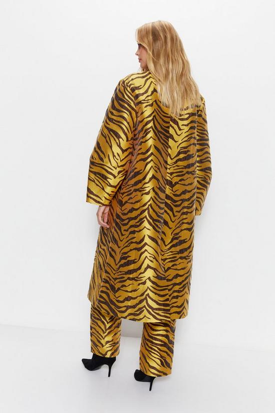 Warehouse Premium Zebra Jacquard Cloque Coat 4