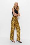 Warehouse Premium Jacquard Zebra Print Trousers thumbnail 1