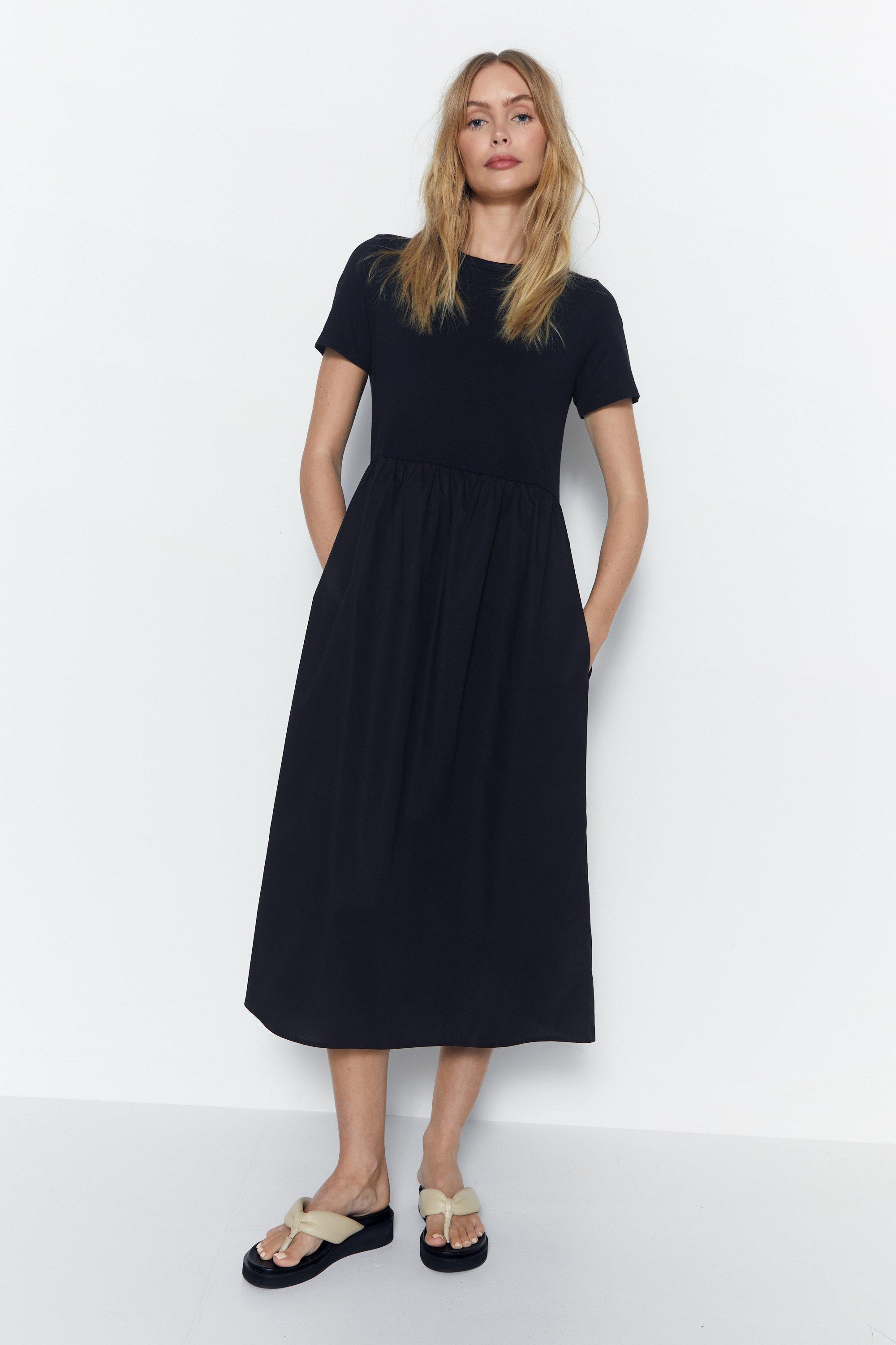 Warehouse short sleeve sales midi dress