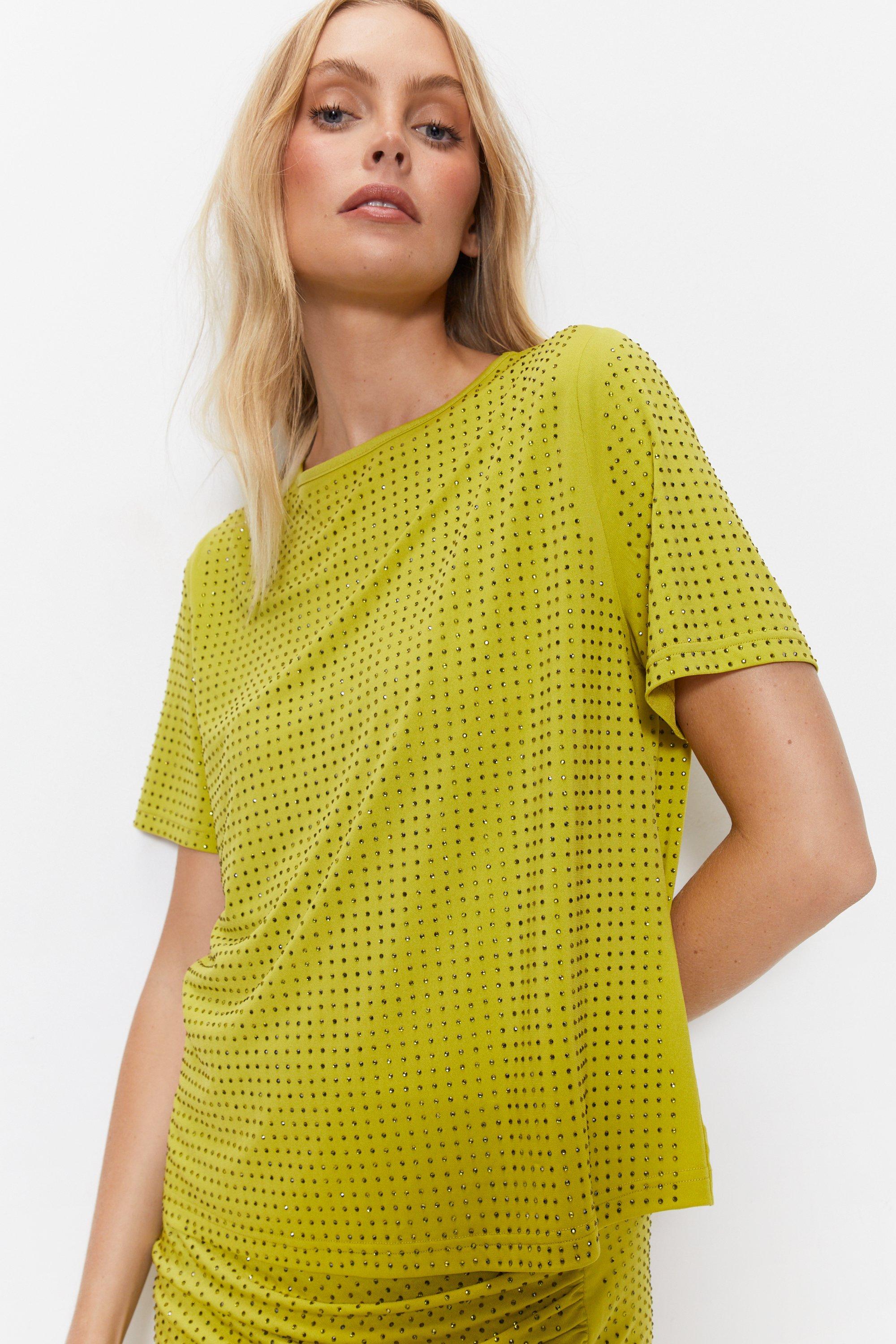 Tops | All Over Hotfix Top | Warehouse