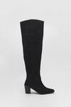 Warehouse Real Suede Slouchy Knee High Boots thumbnail 1