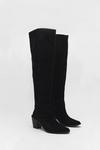 Warehouse Real Suede Slouchy Knee High Boots thumbnail 2