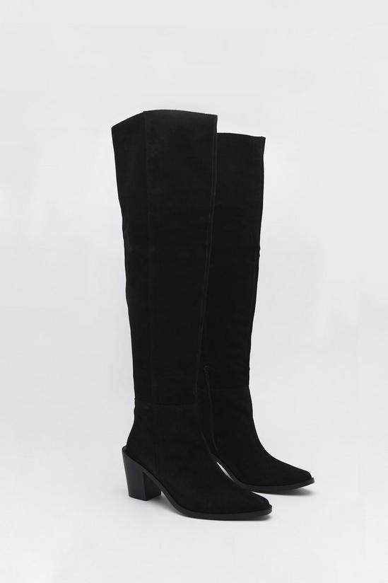 Warehouse Real Suede Slouchy Knee High Boots 2