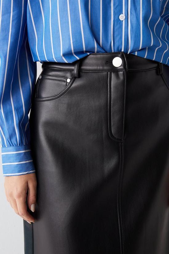 Warehouse Premium Faux Leather Maxi Skirt 4