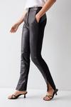 Warehouse Essentials Real Leather Ponte Back Skinny Trouser thumbnail 3